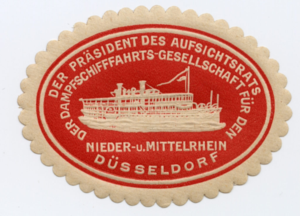 DER PRÄSIDENT DES AUFSICHTSRATS DER DAMPFSCHIFFFAHRTS-GESELLSCHAFT FÜR DEN NIEDER- u. MITTELRHEIN DÜSSELDORF