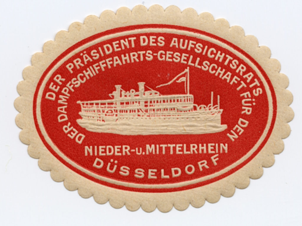 DER PRÄSIDENT DES AUFSICHTSRATS DER DAMPFSCHIFFFAHRTS-GESELLSCHAFT FÜR DEN NIEDER- u. MITTELRHEIN DÜSSELDORF