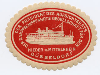 DER PRÄSIDENT DES AUFSICHTSRATS DER DAMPFSCHIFFFAHRTS-GESELLSCHAFT FÜR DEN NIEDER- u. MITTELRHEIN DÜSSELDORF