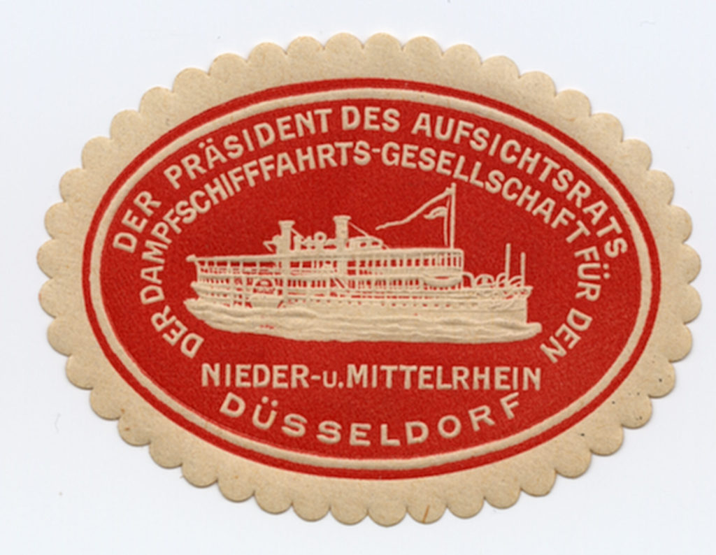 DER PRÄSIDENT DES AUFSICHTSRATS DER DAMPFSCHIFFFAHRTS-GESELLSCHAFT FÜR DEN NIEDER- u. MITTELRHEIN DÜSSELDORF