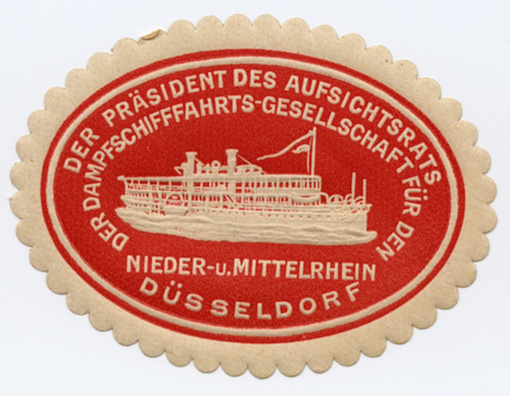 DER PRÄSIDENT DES AUFSICHTSRATS DER DAMPFSCHIFFFAHRTS-GESELLSCHAFT FÜR DEN NIEDER- u. MITTELRHEIN DÜSSELDORF