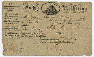 Fahrschein "Jacht-Schifferey"