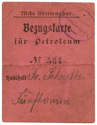 Bezugskarte für Petroleum