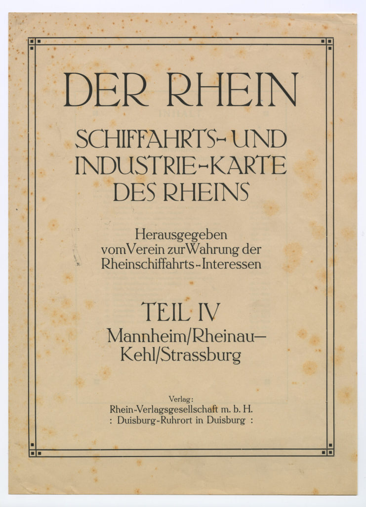 DER RHEIN. SCHIFFAHRTS- UND INDUSTRIE-KARTE DES RHEINS (Titelblatt)
