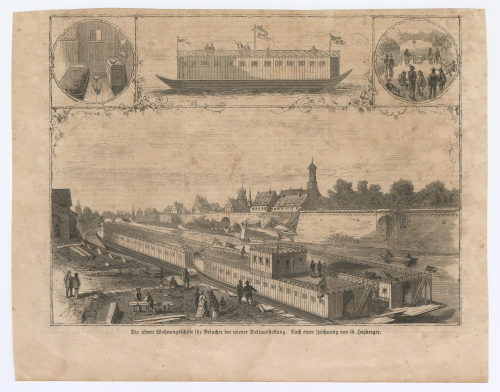 Gregor Heyberger (Künstler*in), Die ulmer Wohnungsschiffe für Besucher der wiener Weltausstellung, um 1875