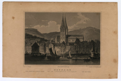 Ludwig Lange (Künstler*in), BOPPARD VON DEM LANDUNGSPLATZE AUS GESEHEN, 19. Jahrhundert
