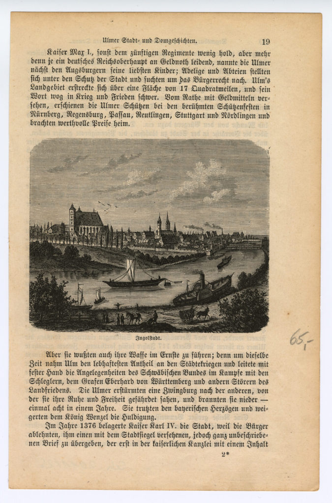 Zeitschriftenartikel mit einer Abbildung: "Ingolstadt."