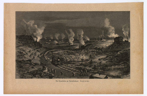 Ferdinand Lindner (Künstler*in), Die Bauarbeiten am Nordostseekanal: Nachtschicht., um 1900