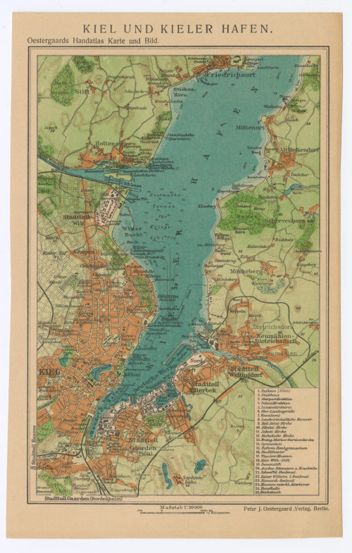 Peter J. Oestergaard (Berlin) (Verlag), KIEL UND KIELER HAFEN., 1920er/1930er-Jahre