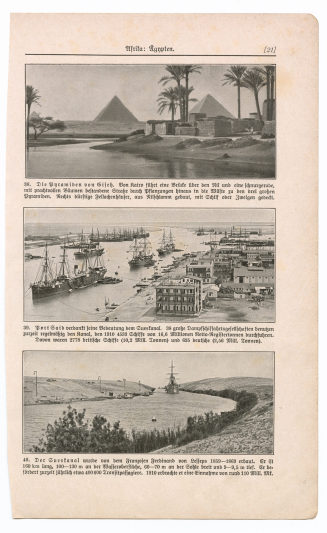 Zeitschriftenseite mit drei Abbildungen: "Afrika: Ägypten."