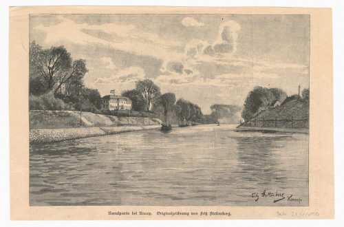 Fritz Stoltenberg (Künstler*in), Kanalpartie bei Knoop., 19. Jahrhundert
