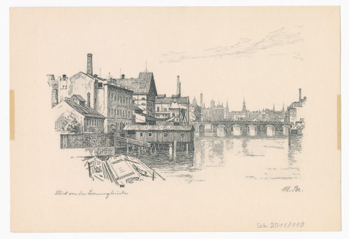 Max Brückner (Künstler*in), Blick von der Brommybrücke, ca. 1920
