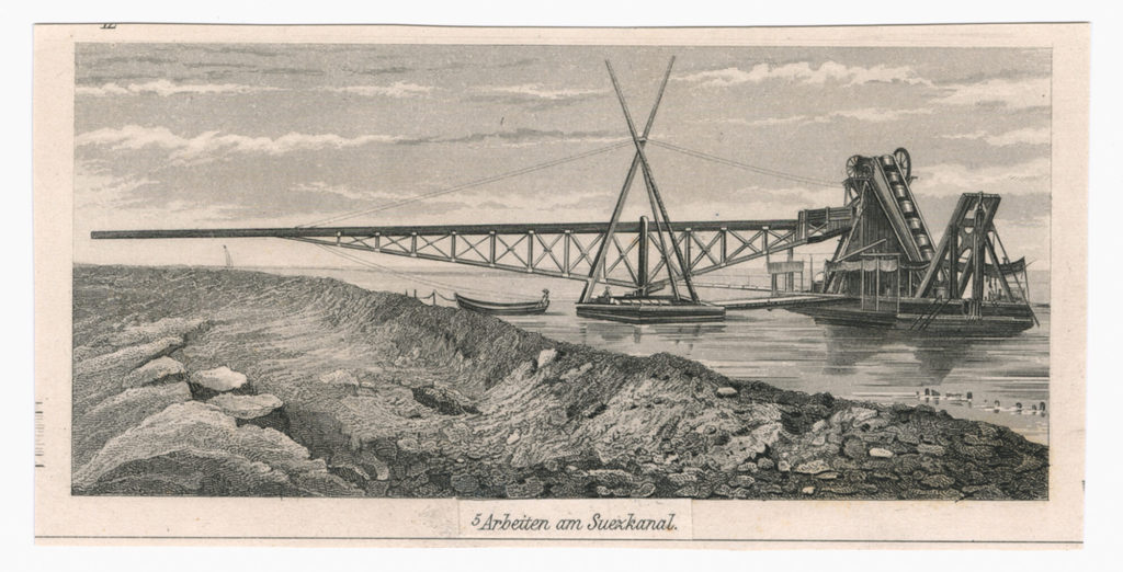 Arbeiten am Suezkanal.