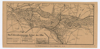 Das Ueberschwemmungsgebiet der Elbe im Frühjahr 1888.