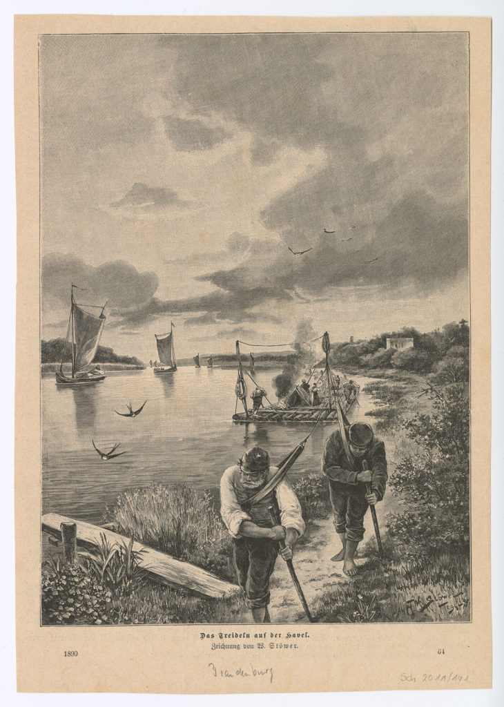 Das Treideln auf der Havel.