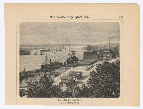 Unbekannt (Künstler*in), Die Elbe bei Hamburg., 19. Jahrhundert