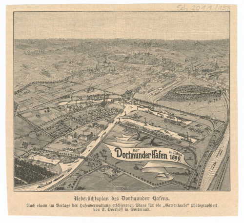 E. Overhoff (Fotograf*in), Uebersichtsplan des Dortmunder Hafens., 1899