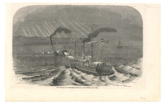 Der Untergang des Dampfschiffes Beethoven auf dem Rheine am 2. März.