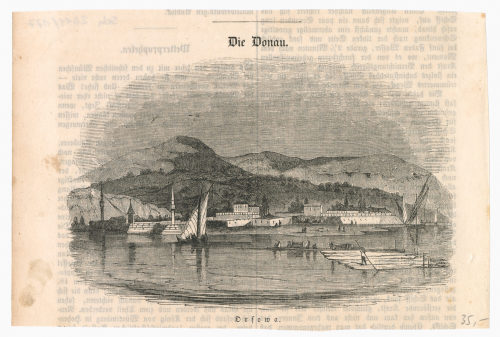 Unbekannt (Künstler*in), Die Donau. Orsowa., 19. Jahrhundert