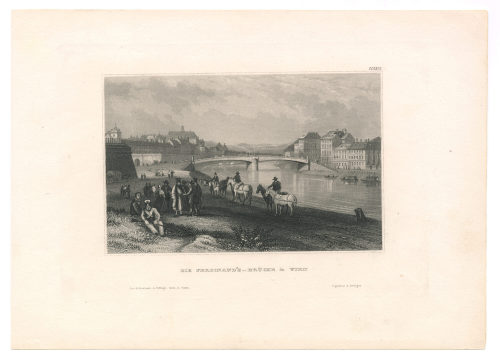 Bibliographisches Institut (Hildburghausen) (Beteiligte Institution), DIE FERDINAND'S-BRÜCKE IN WIEN, Mitte des 19. Jahrhunderts