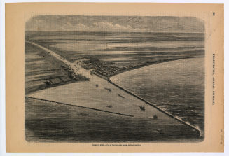 CANAL DE SUEZ. – Vue de Port-Saïd et de l'entrée du Canal maritime.