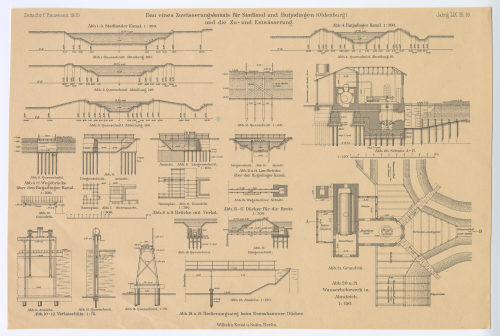 Wilhelm Ernst & Sohn (Verlag) (Verlag), Bau eines Zuwässerungskanals für Stadland und Butjadingen (Oldenburg) und Zu- und Entwässerung. (Jahrg. LIX. Bl. 18), 1909