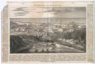 Der Kanal durch die Landenge von Suez.
