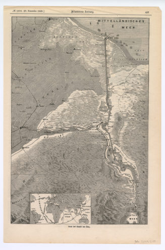 Karte des Kanals von Suez.