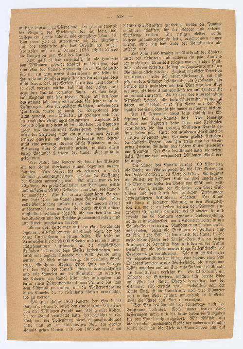 Unbekannt (Verlag), Der Suez-Kanal., um 1900