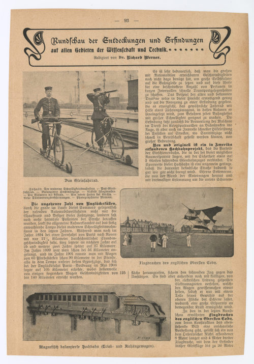 Bilz (Verlag), Rundschau der Entdeckungen und Erfindungen auf allen Gebieten der Wissenschaft und Technik., um 1900