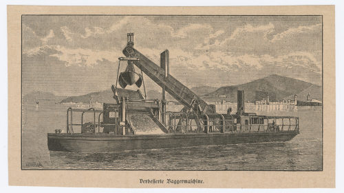Meisenbach (Künstler*in), Verbesserte Baggermaschine., um 1900
