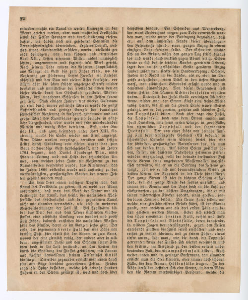 Unbekannt (Autor*in), Artikel "Der Göthakanal und die Wasserfälle bei Trollhätta", 1845