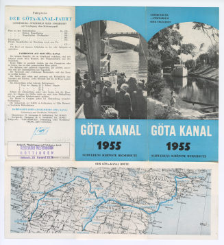Broschüre "GÖTA KANAL 1955. SCHWEDENS SCHÖNSTE REISEROUTE"