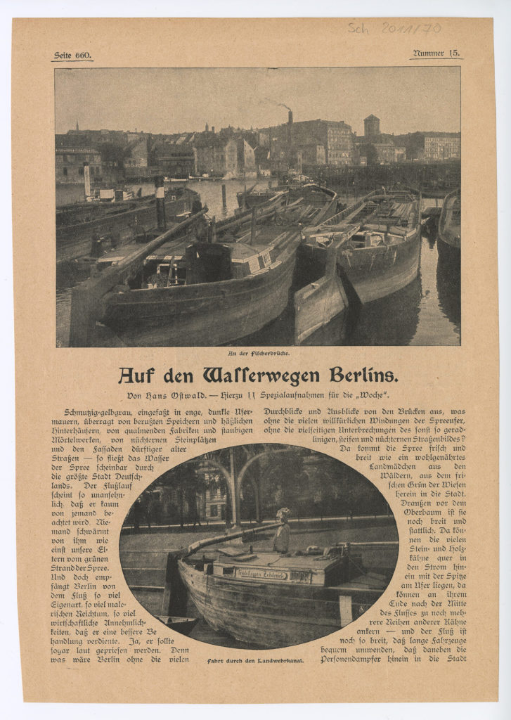 Artikel "Auf den Wasserwegen Berlins."
