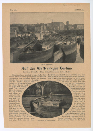 Artikel "Auf den Wasserwegen Berlins."