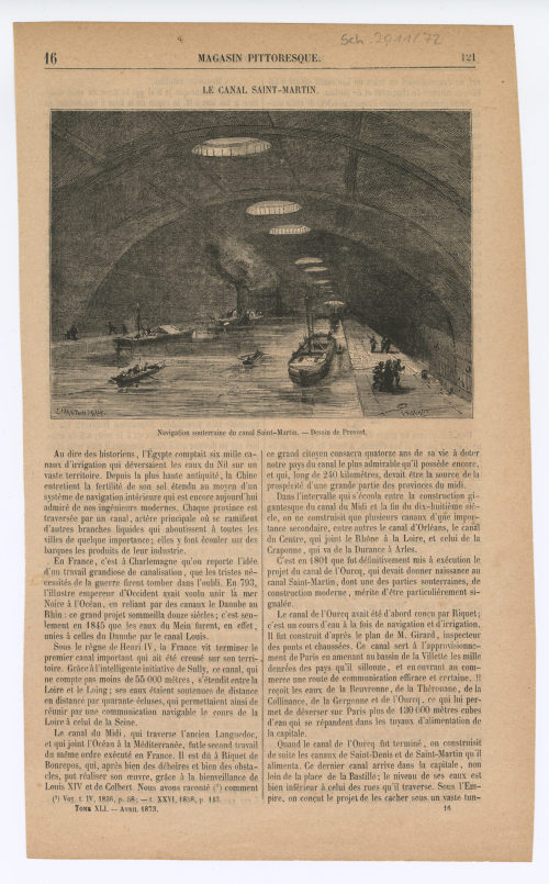 Hippolyte Adrien Demetrius Provost-Dumarchais (Künstler*in), Artikel "LE CANAL SAINT-MARTIN.", 1873