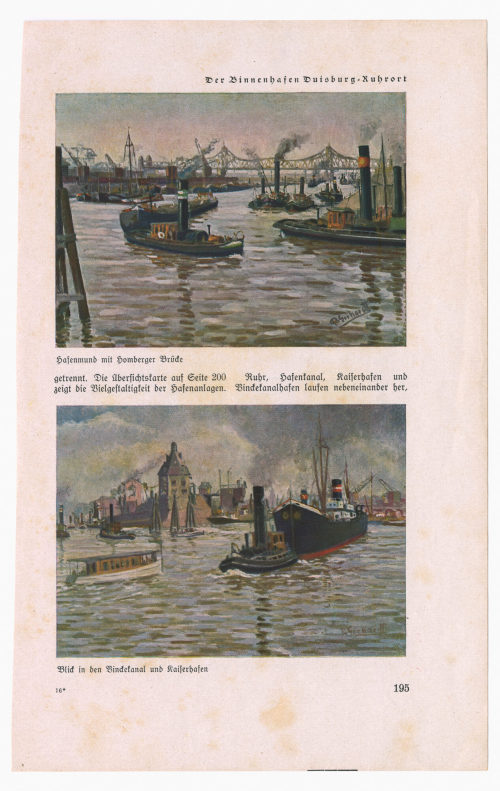 Paul Gerhardt (Künstler*in), Der Binnenhafen Duisburg-Ruhrort, Anfang des 20. Jahrhunderts