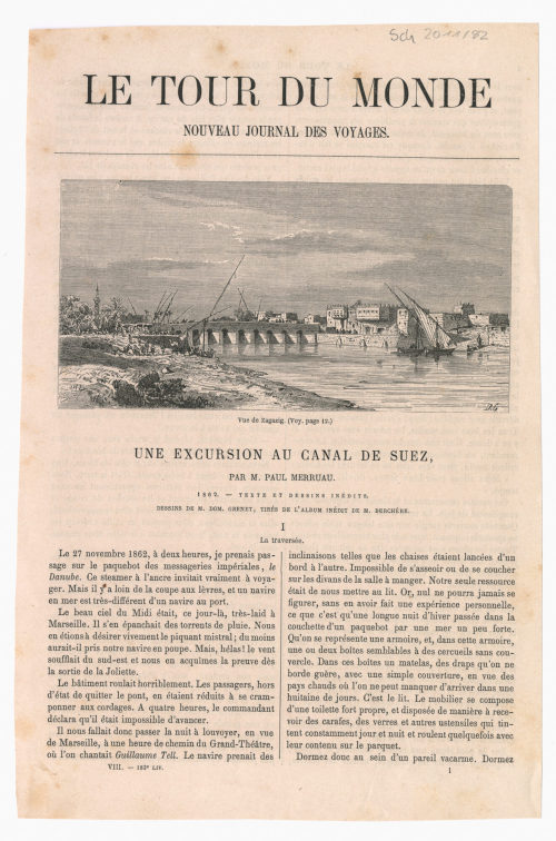 Paul Merruau (Autor*in), Artikel "UNE EXCURSION AU CANAL DE SUEZ", um 1900