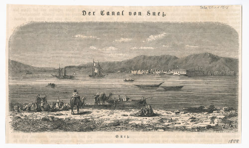 R. Buri (Künstler*in), Der Kanal von Suez., 1858