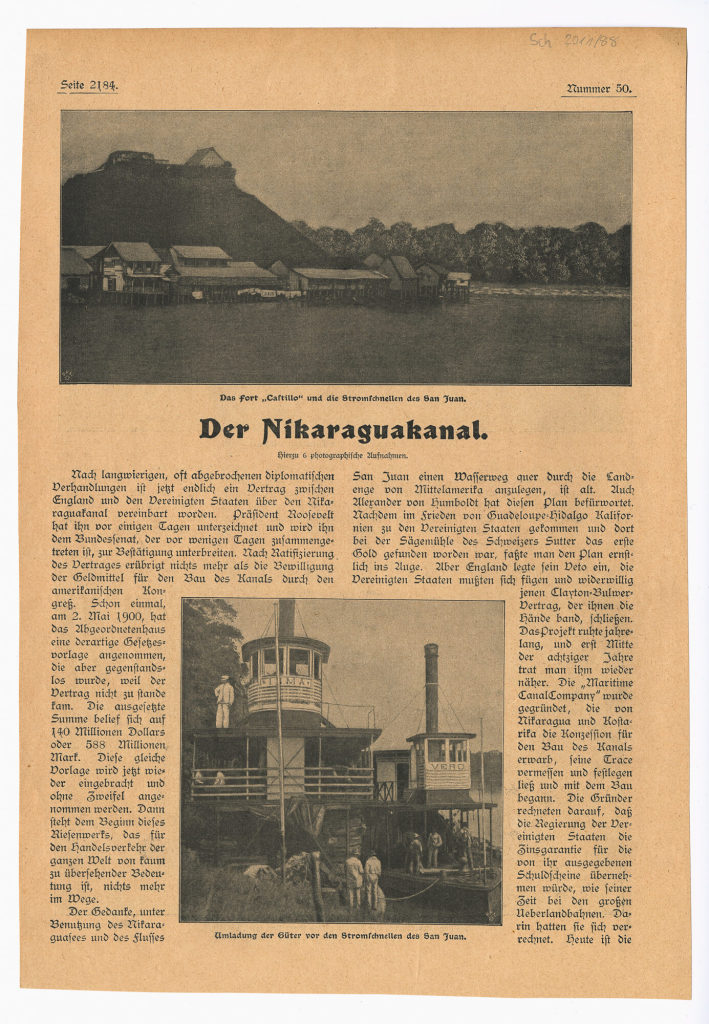 Artikel "Der Nikaraguakanal."