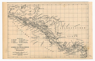 KARTE des ISTHUMS VON CENTRALAMERICA mit Aufgabe der verschiedenen Kanalprojecte.