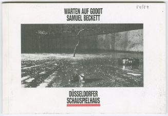 Programmheft (Umschlag) zu "Warten auf Godot" von Samuel Beckett. Premiere am 12. März 1989 auf ...