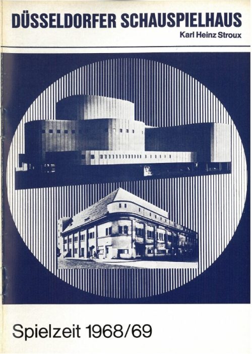 Programmheft (Umschlag) zu Beginn der Spiezeit 1968/69 Düsseldorfer Schauspielhaus Karl Heinz S ...