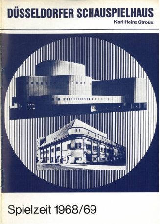 Programmheft (Umschlag) zu Beginn der Spiezeit 1968/69 Düsseldorfer Schauspielhaus Karl Heinz S ...