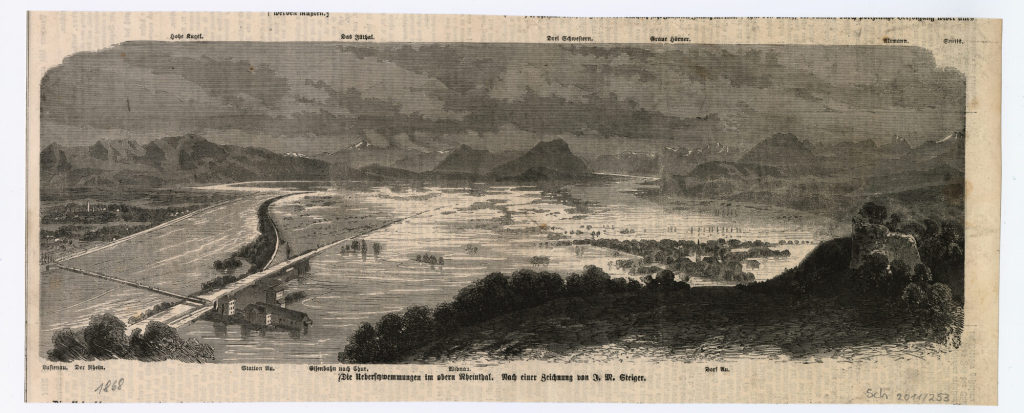 Die Ueberschwemmungen im obern Rheinthal.
