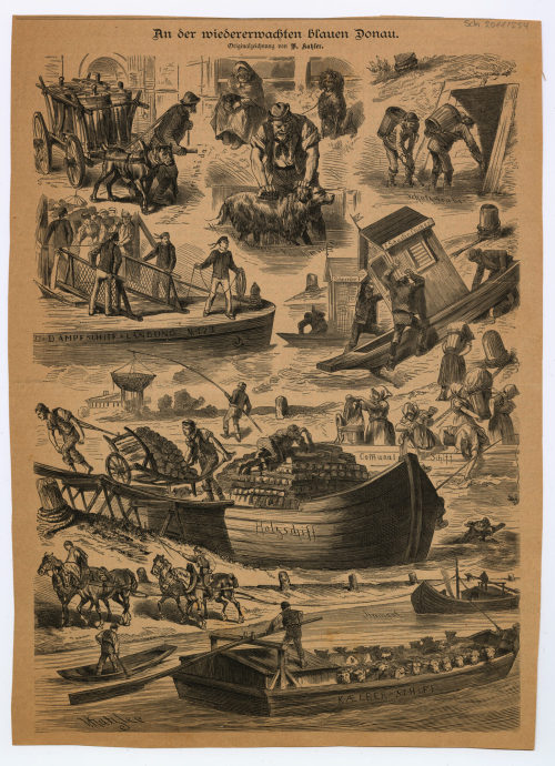 Vinzenz Katzler (Künstler*in), An der wiedererwachten blauen Donau., 19. Jahrhundert