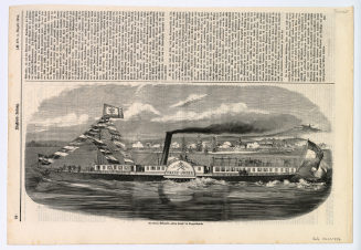 Der Donau-Eildampfer "Franz Joseph" im Flaggenschmucke.
