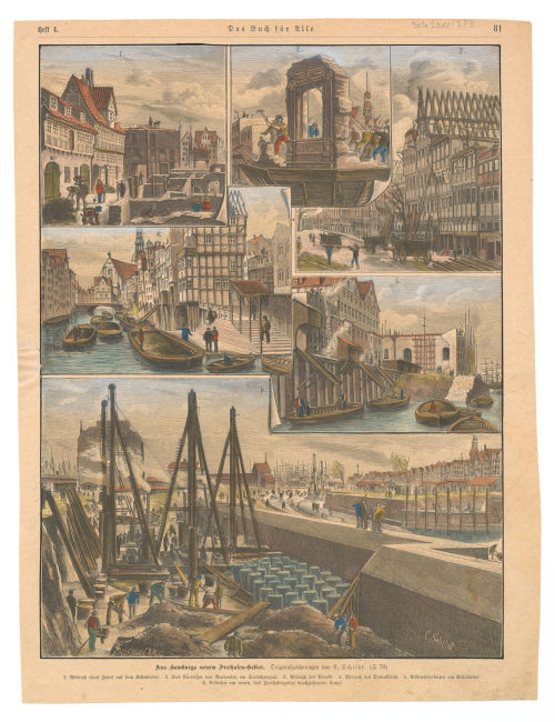 Carl Schildt (Künstler*in), Aus Hamburgs neuem Freihafen-Gebiet., 19. Jahrhundert