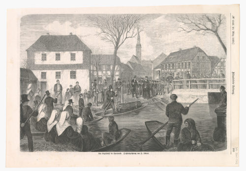 Hermann Lüders (Künstler*in), Ein Begräbnis im Spreewald., 1869