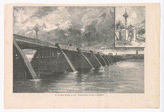 Die alte Donau-Holzbrücke bei Stein.